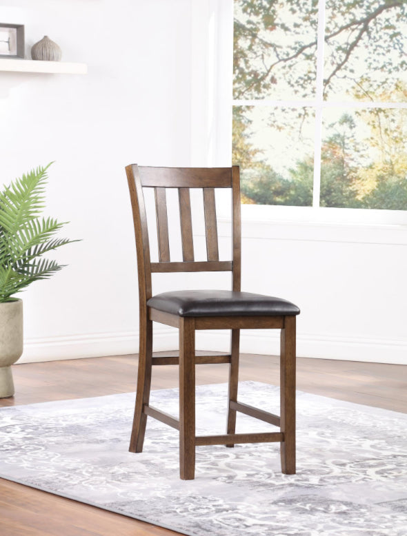 D230-5 WALNUT COUNTER TABLE W/ 4 CHAIRS