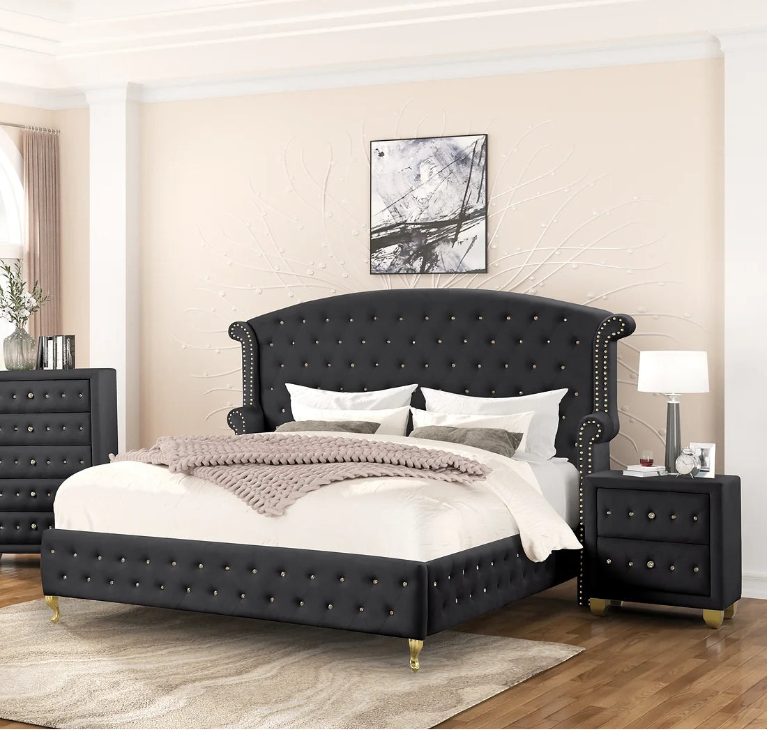 Tala Black Queen Bed