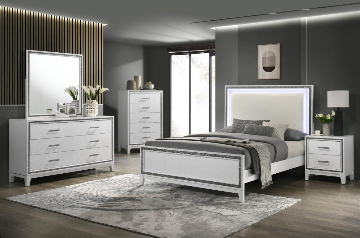 B331 - TALA GREY OR WHITE 4 PC (Queen Bed, Dresser, Mirror, Nightstand)