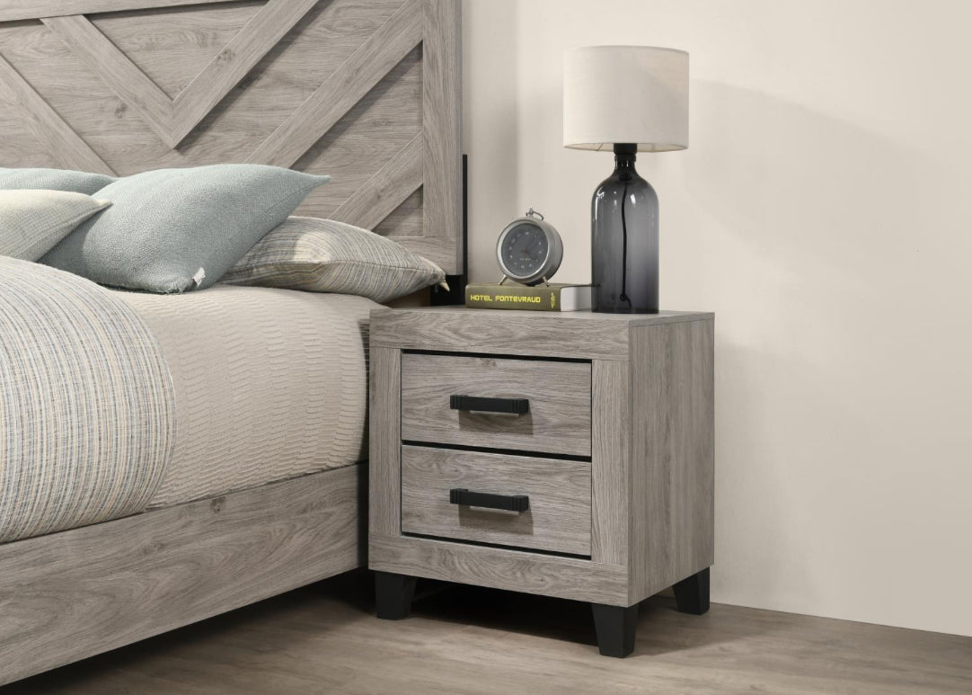 B528-QDM QUEEN BED-DRESSER-MIRROR-NIGHT STAND