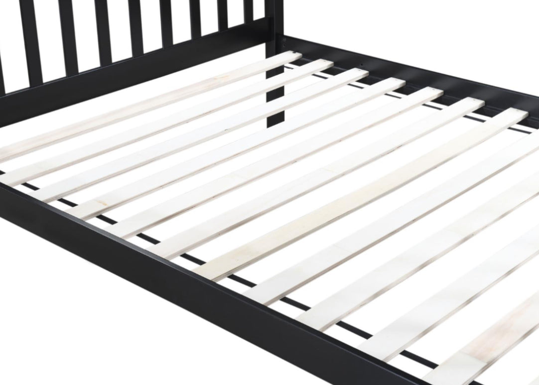 S095 BLACK TWIN/FULL BUNK BED
