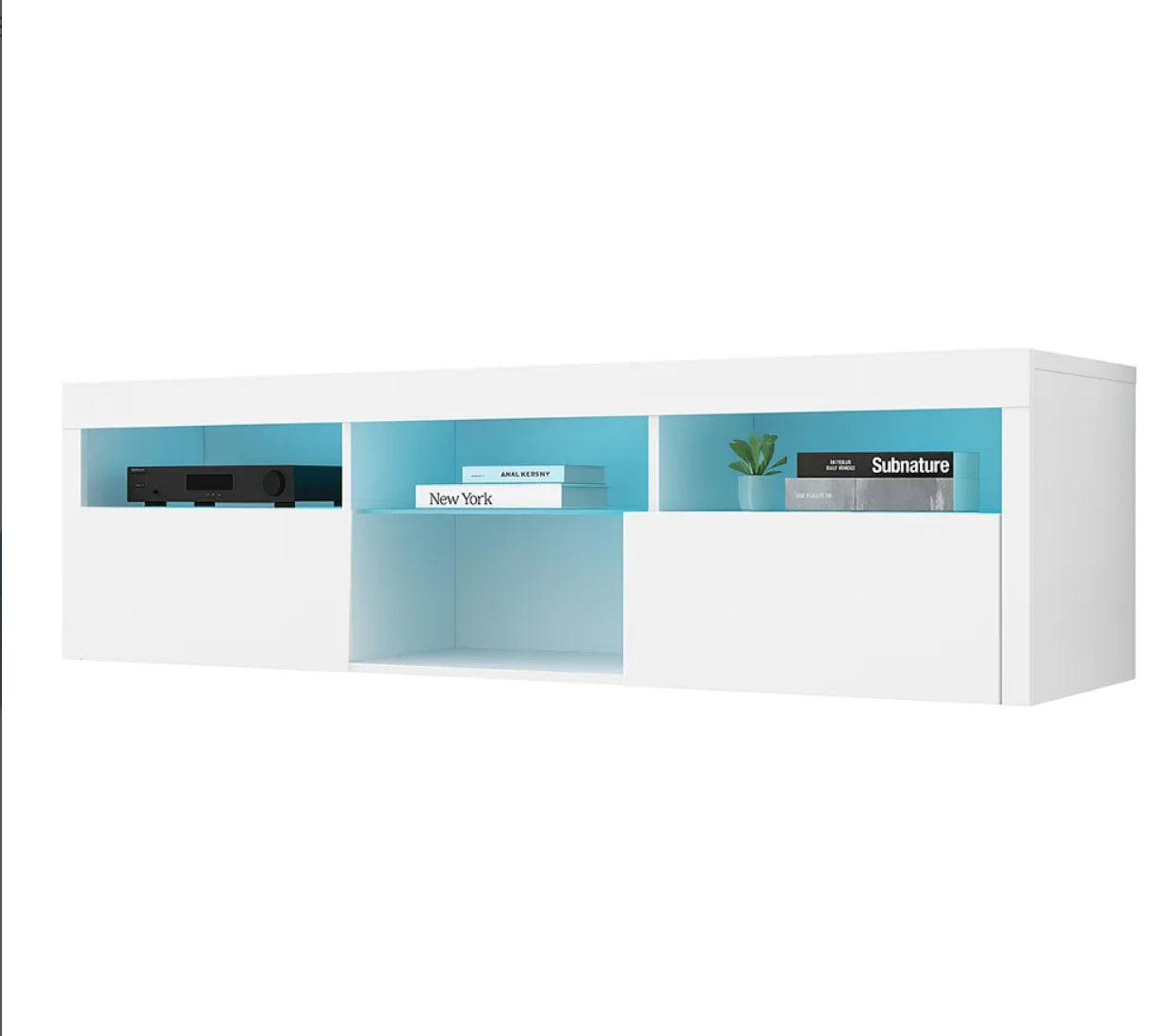 TV228 Floating TV Stand with LED White