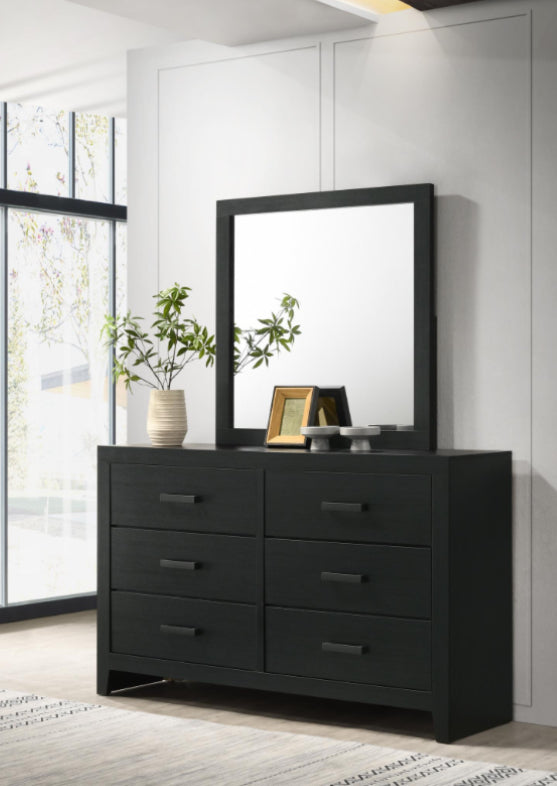 B525-QDM QUEEN BED-DRESSER-MIRROR-NIGHT STAND