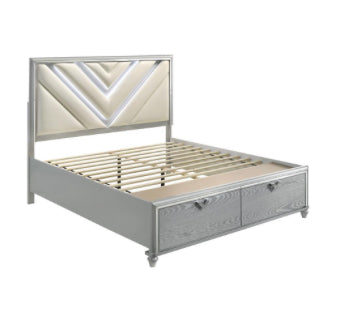 VERONICA BED Includes: One (1) queen bed, one (1) nightstand, one (1) dresser, one (1) dresser mirror,