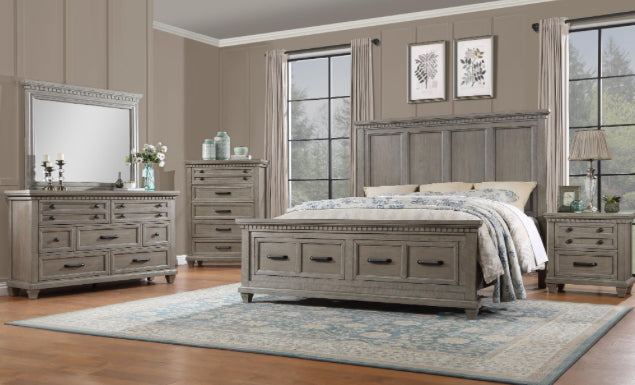 B460JAXON BEDROOM 4PC (QUEEN BED,DRESSER,MIRROR,NIGHTSTAND)