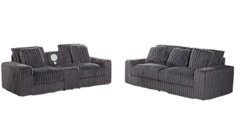 Cologne Gray Sofa + Loveseat Set