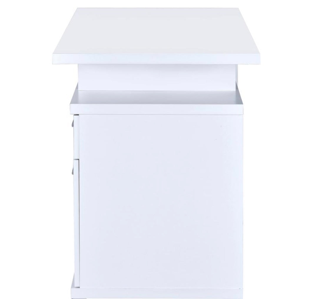 IRVING 47-INCH 2-DRAWER OFFICE COMPUTER DESK WHITE