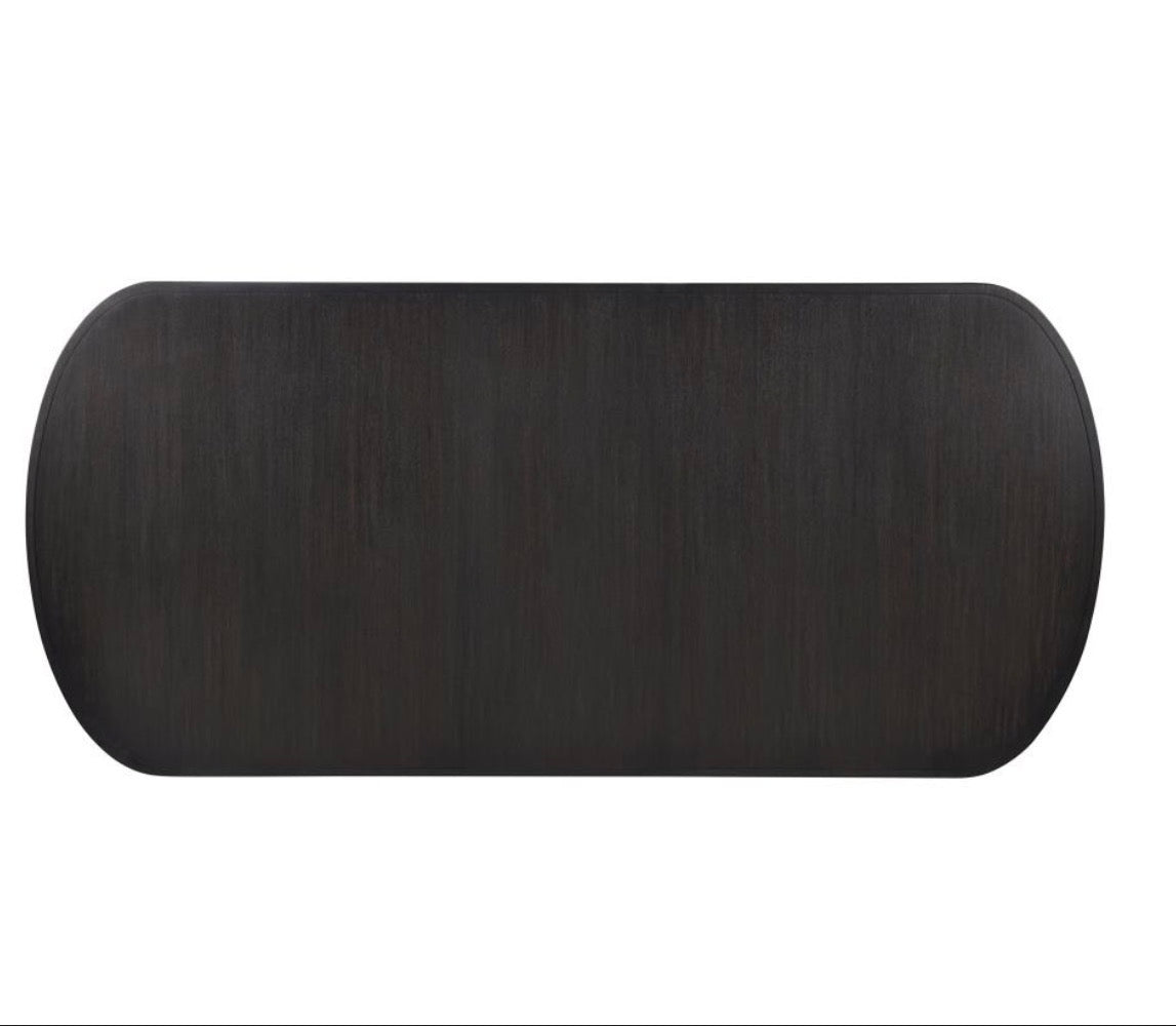 LEANDRO 9-PIECE RECTANGULAR DINING TABLE SET BURNISHED BLACK