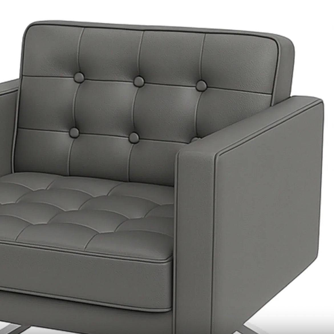 Modern Design | Chrome Base | Premium Leather Finish