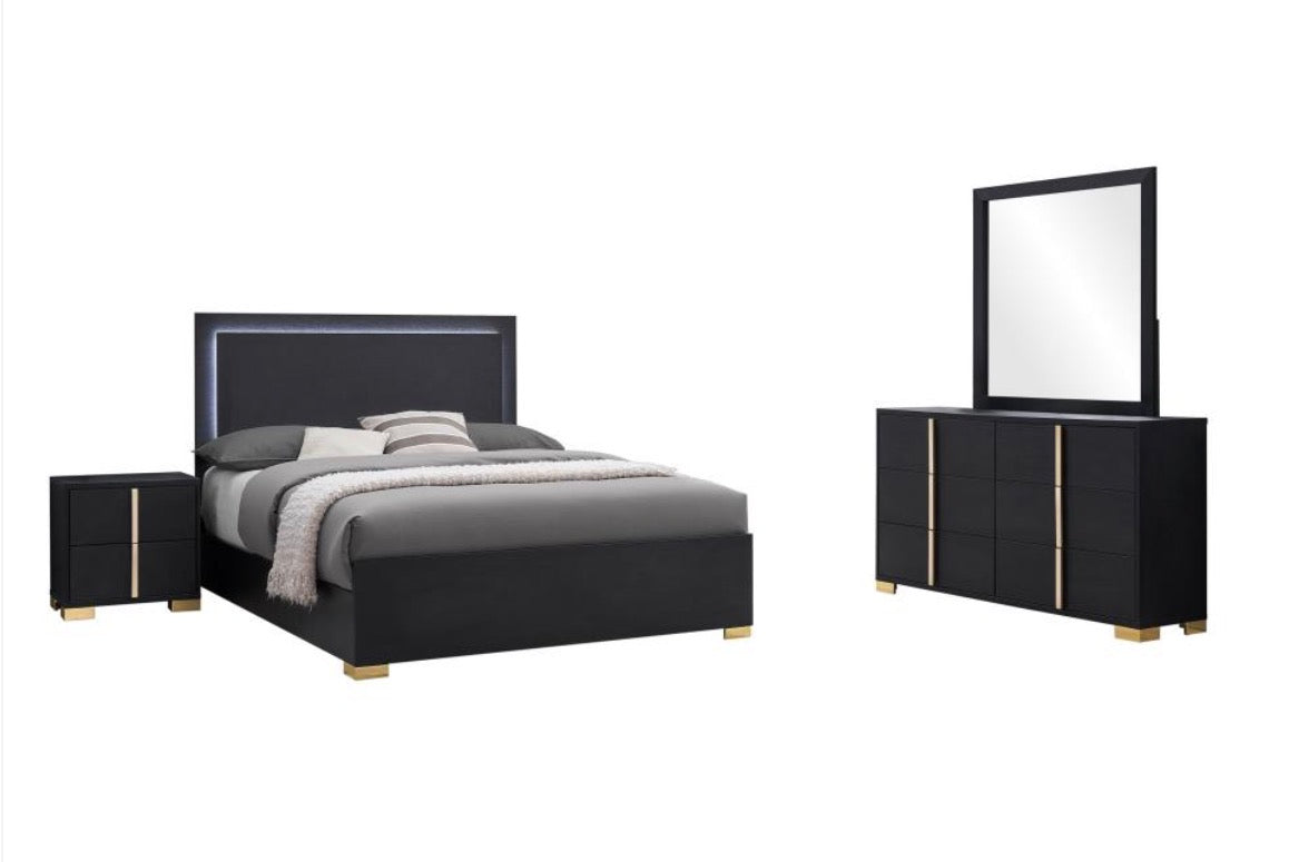 MARCELINE 4-PIECE QUEEN BEDROOM SET BLACK