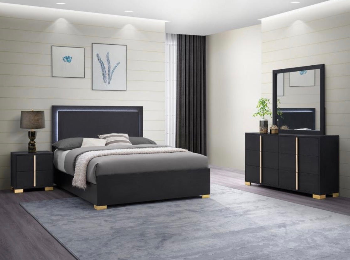 MARCELINE 4-PIECE QUEEN BEDROOM SET BLACK