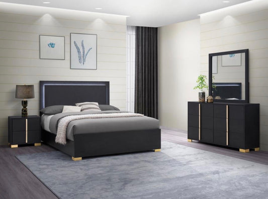 MARCELINE 4-PIECE QUEEN BEDROOM SET BLACK