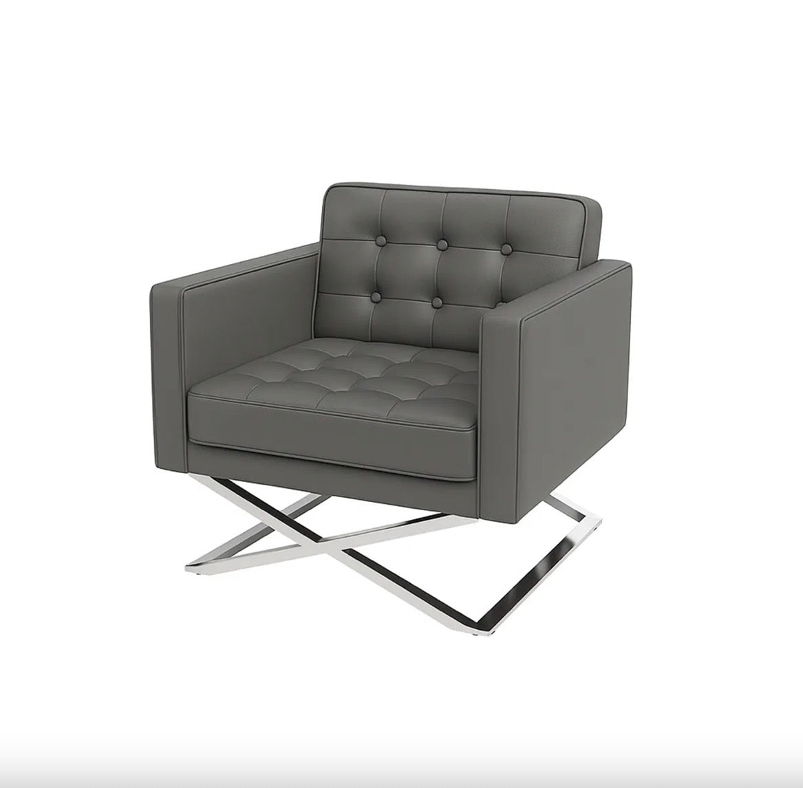 Modern Design | Chrome Base | Premium Leather Finish
