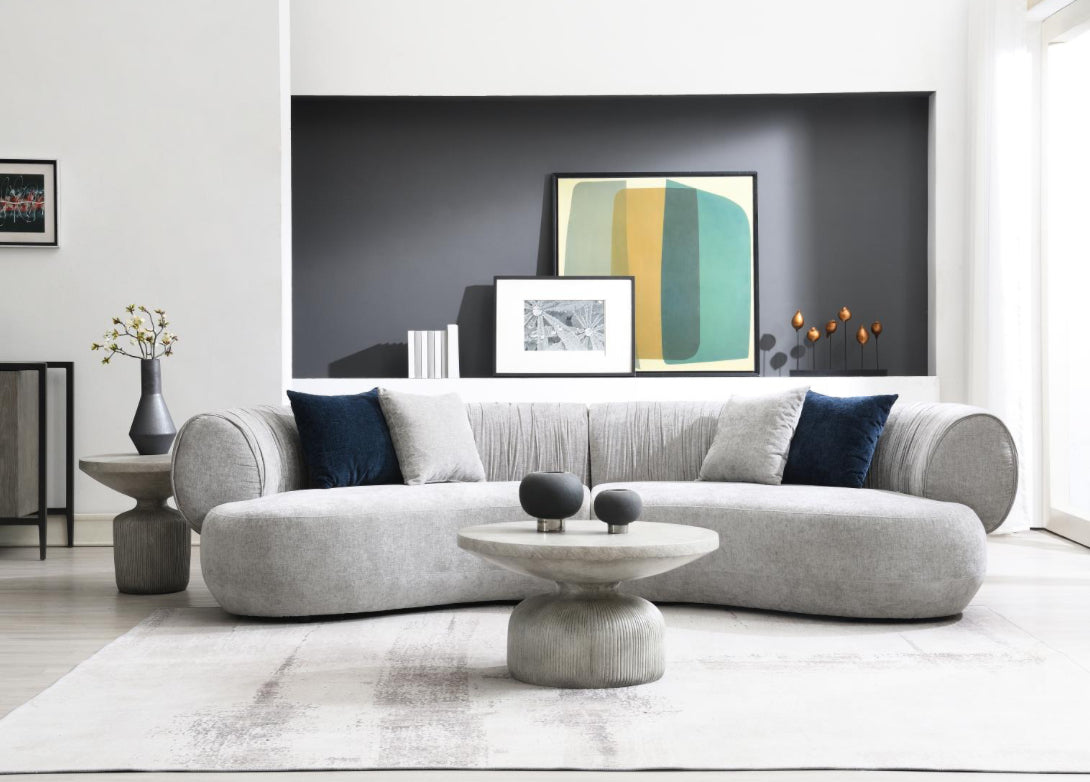 U307	GRAY MODERN CURVED SOFA