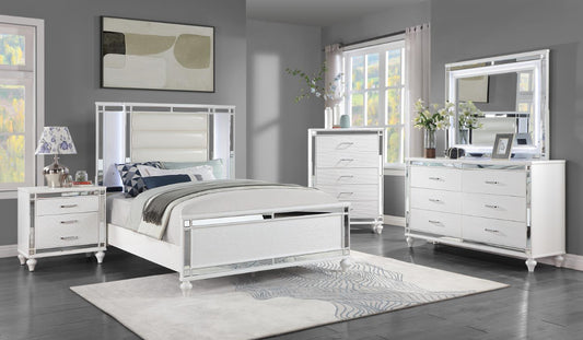 QUEEN BED FRAME - DRESSER - MIRROR - NIGHTSTAND