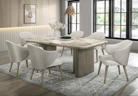 D070 DINING TABLE & 6 SIDE CHAIRS