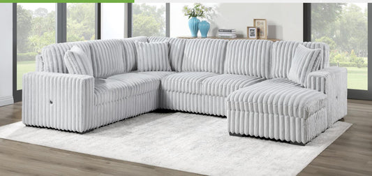 U299	GRAY 3 PC SECTIONAL W/USB