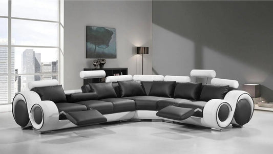 Washington Black & White 5-Pc Sectional