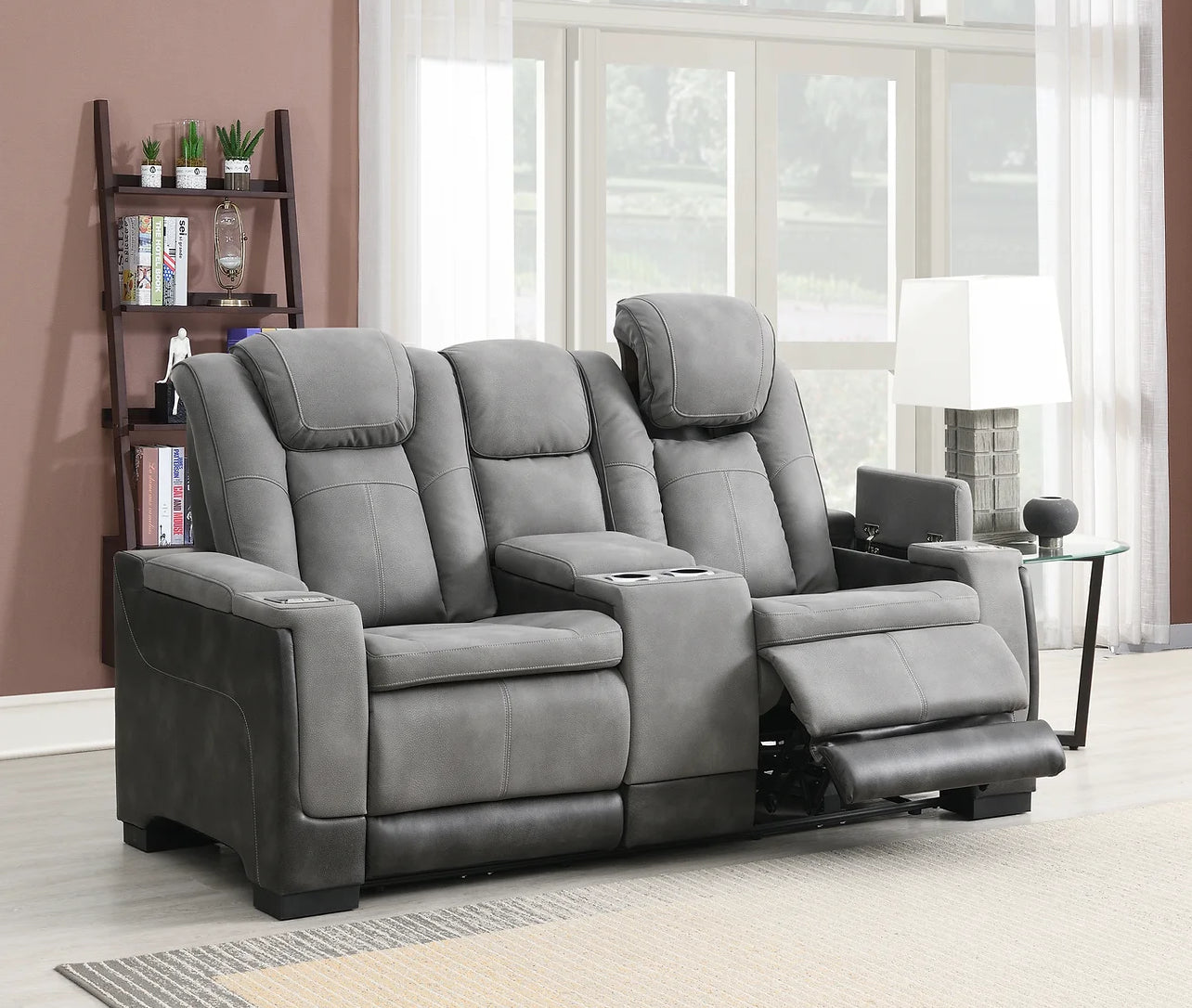 Luxury Arcadia Gray 3piece Sofa + Loveseat Set+ Chair