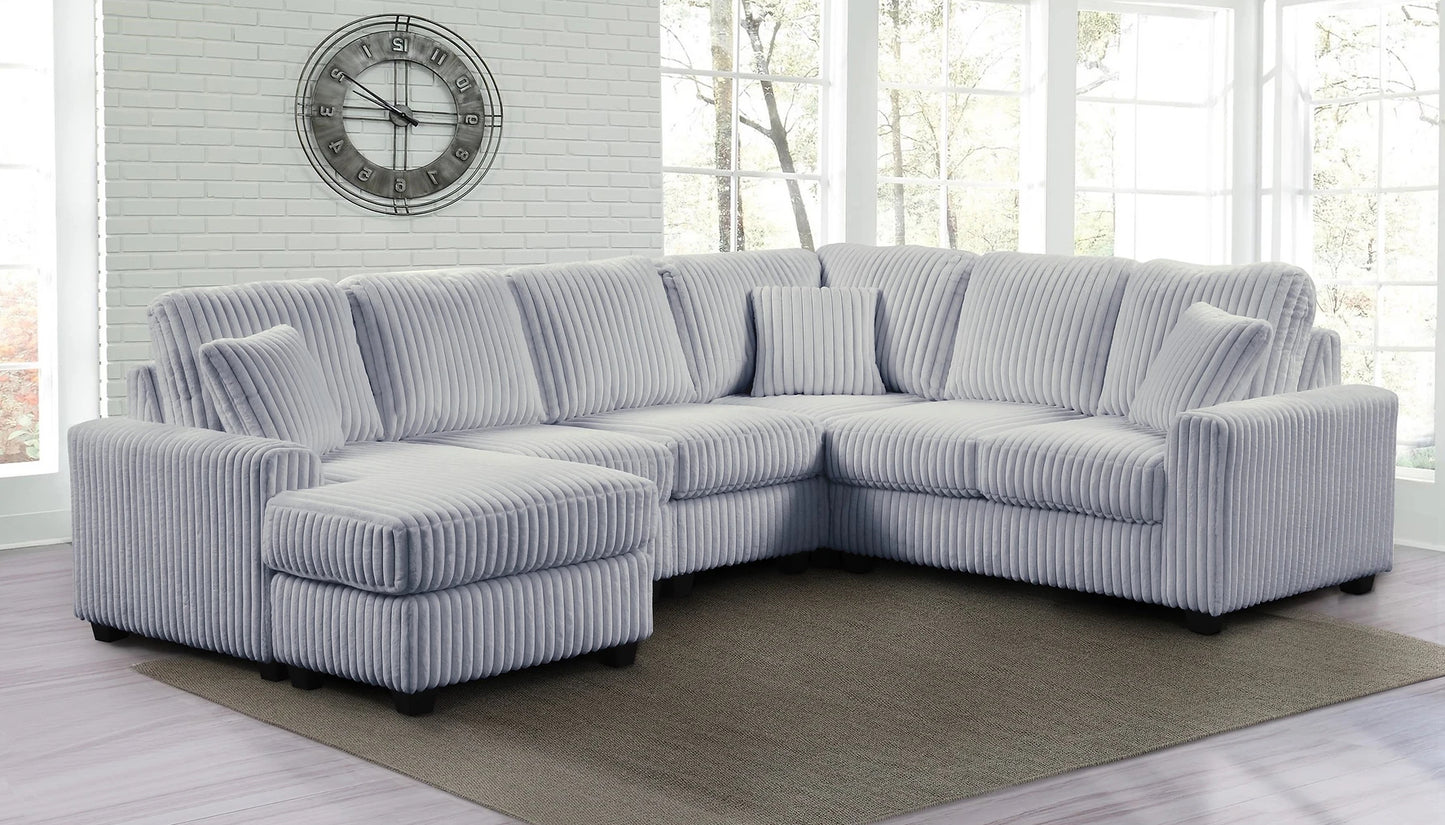 Lyon Gray LAF Chaise 3-Pc Sectional Chaise