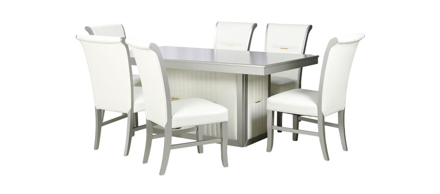 Mozart Dining Set 7 PC Set: DT + 6 DC