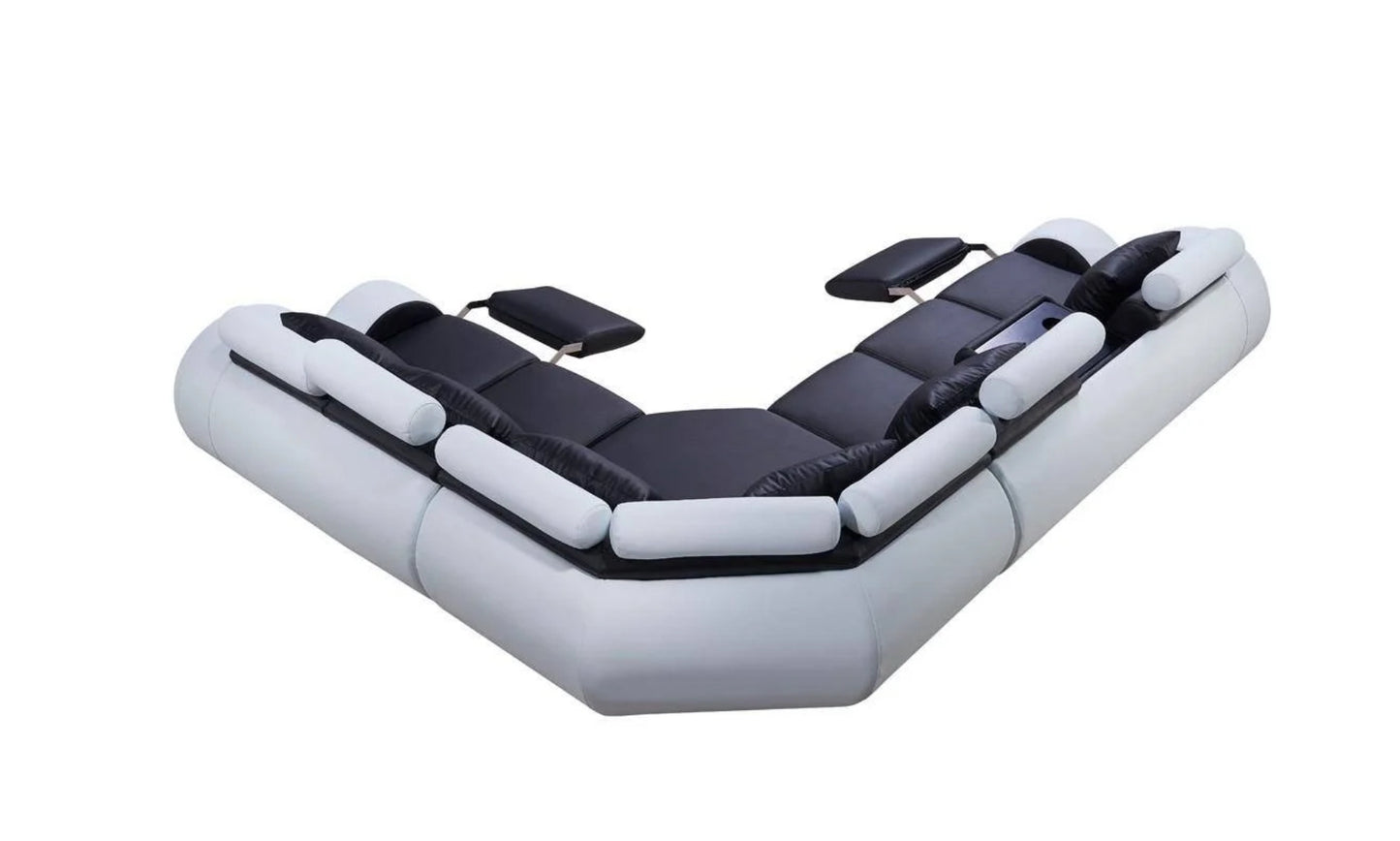 Washington Black & White 5-Pc Sectional