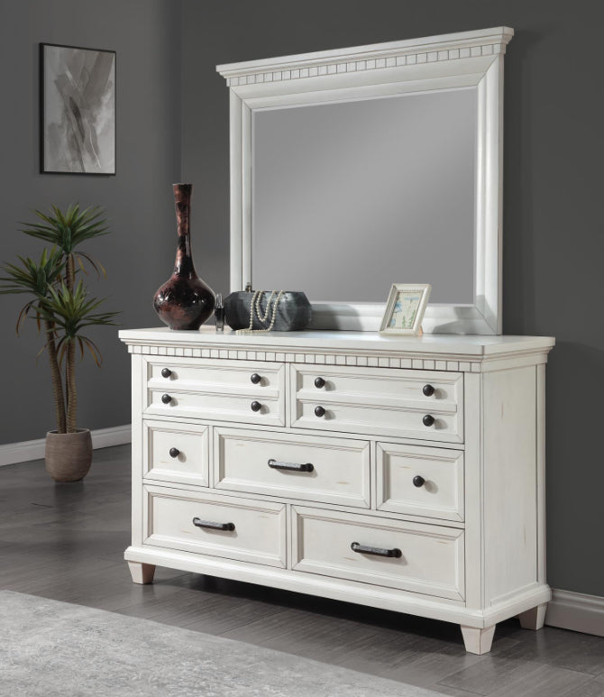 UF QUEEN BED FRAME - DRESSER - MIRROR- NIGHTSTAND