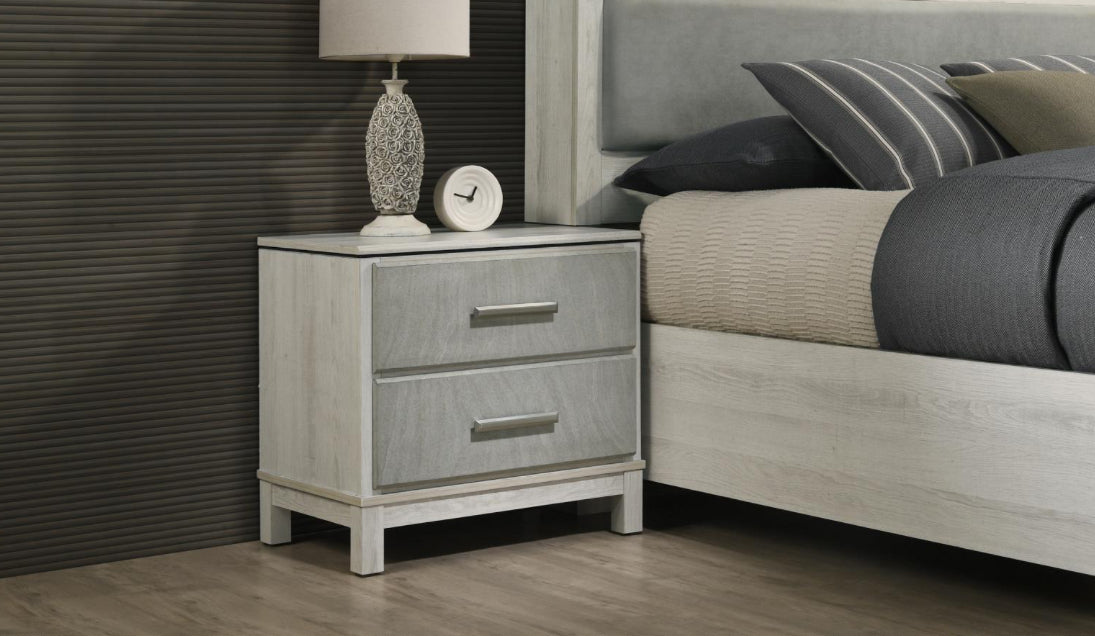 B261 KING BED FRAME - DRESSER - MIRROR -NIGHTSTAND (free chest)