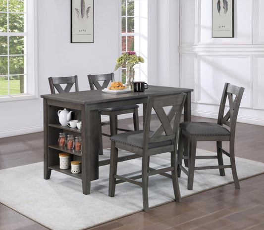 D176-5PC	GRAY PUB TABLE & 4 STOOLS