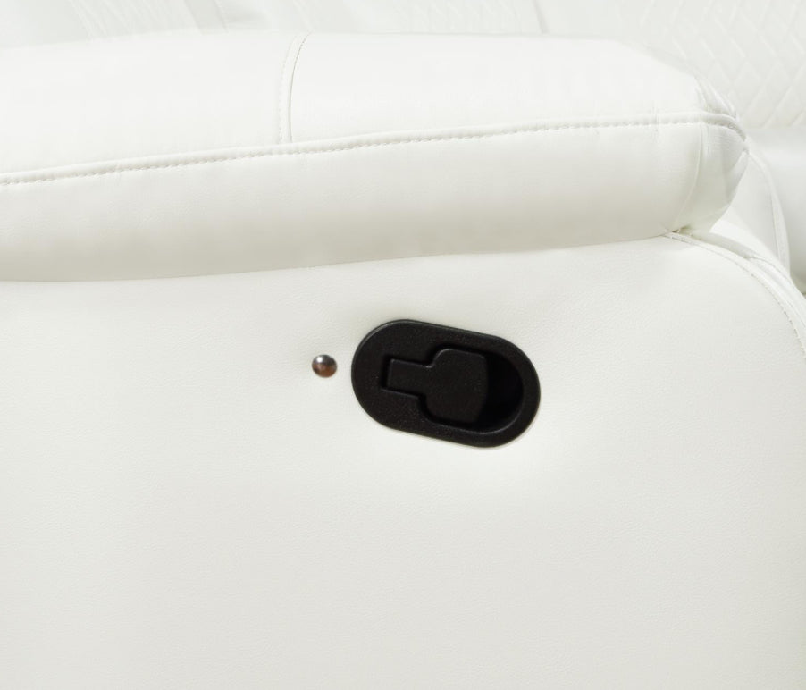 U64	WHITE MOTION 3 PC SECTIONAL W/BLUETOOTH SPEAKER