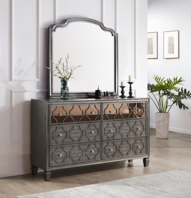 B086-QDM	QUEEN BED-DRESSER-MIRROR-NIGHT STAND