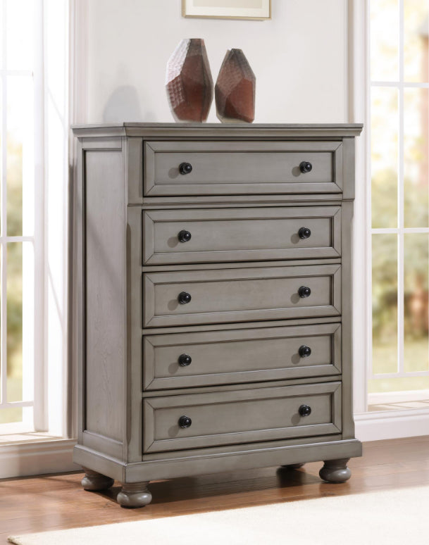 B070 QUEEN BED FRAME - DRESSER - MIRROR -NIGHTSTAND