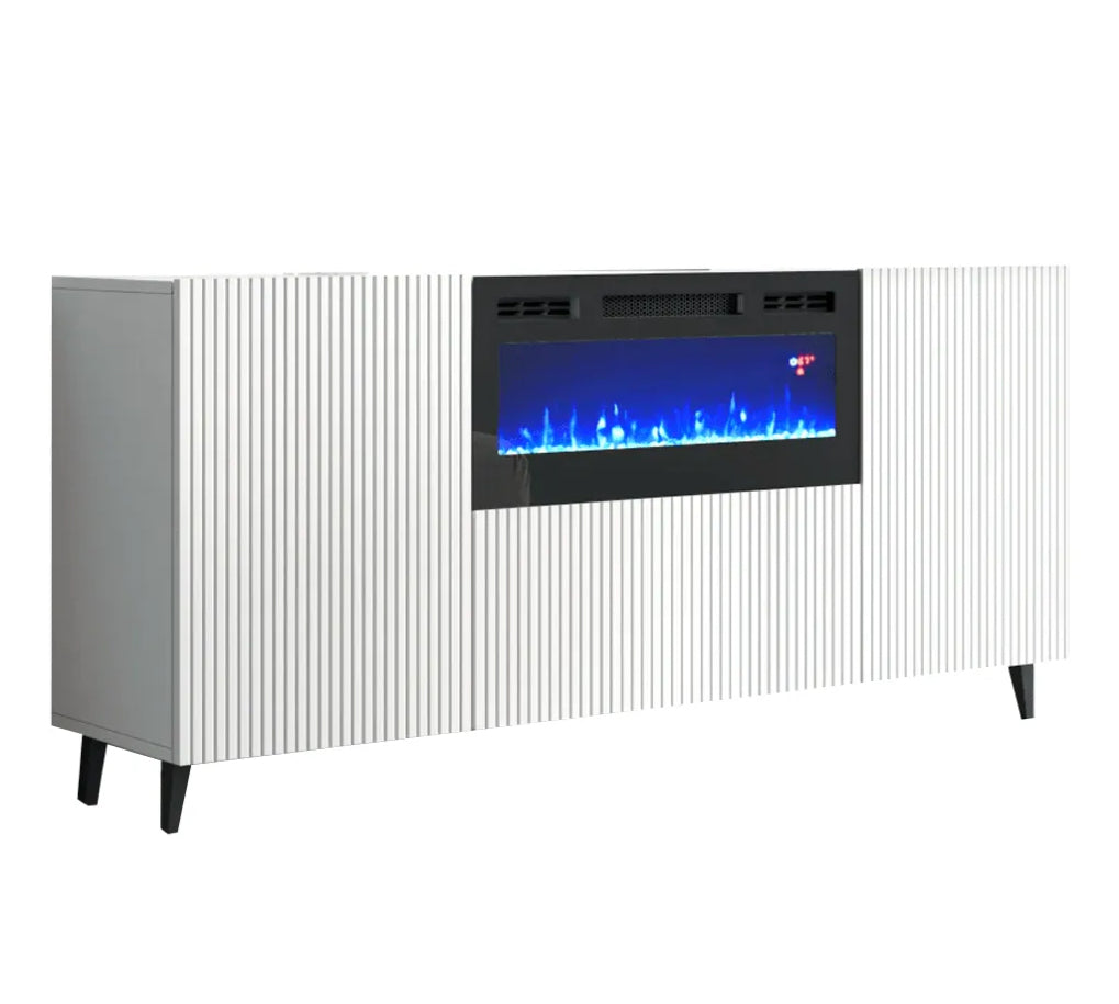 Buffet Sideboard B301-LED 245M Doors White Lacquer UV OR BLACK