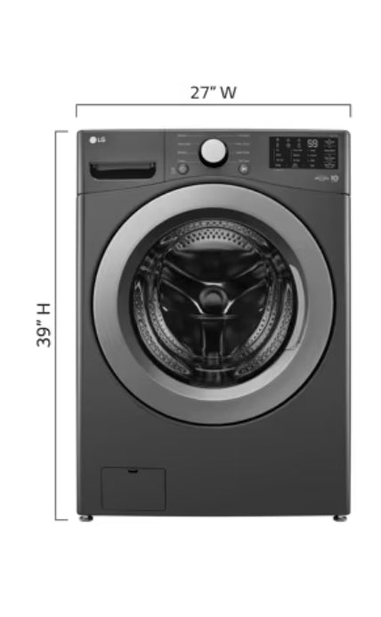 LG
5.0 cu. ft. Stackable Front Load Washer with 6 Motion Cleaning Technology and 
7.4 cu. ft. Vented Stackable Electric Dryer with Sensor Dry Technology on silver color