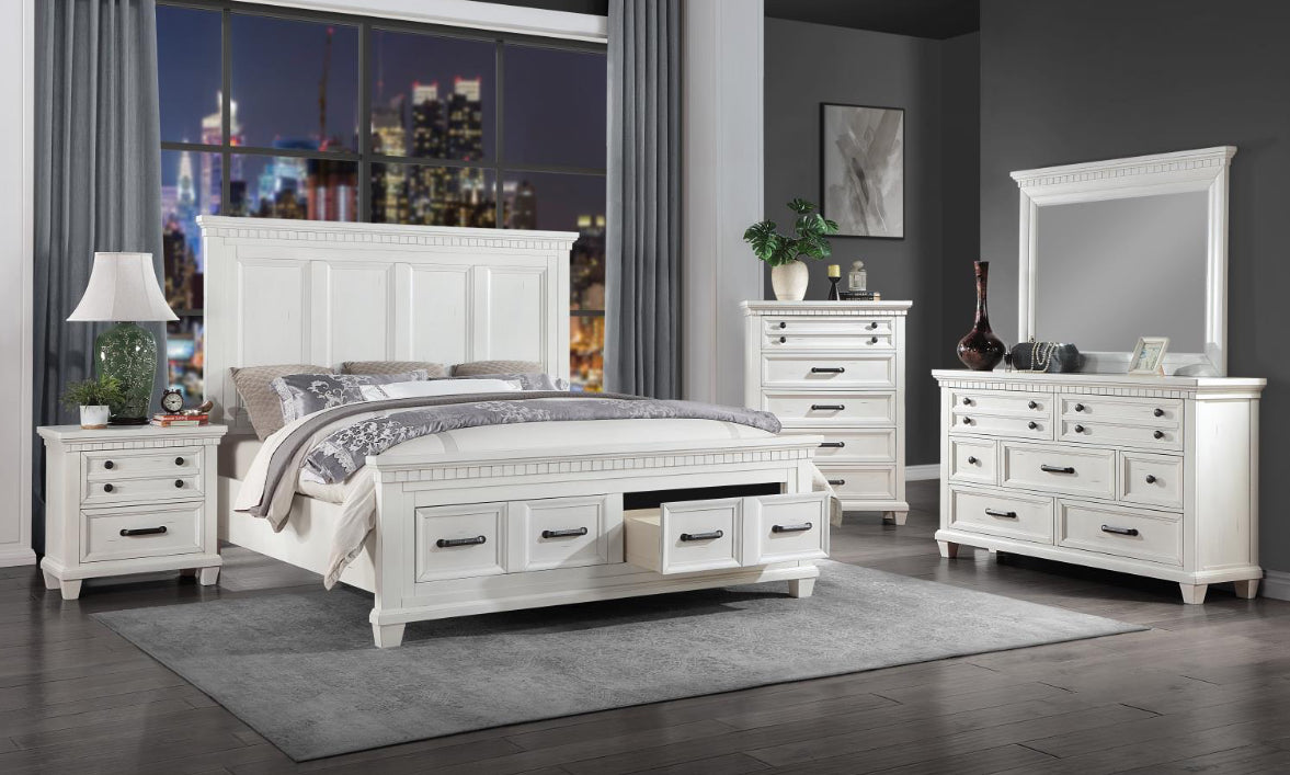 UF QUEEN BED FRAME - DRESSER - MIRROR- NIGHTSTAND