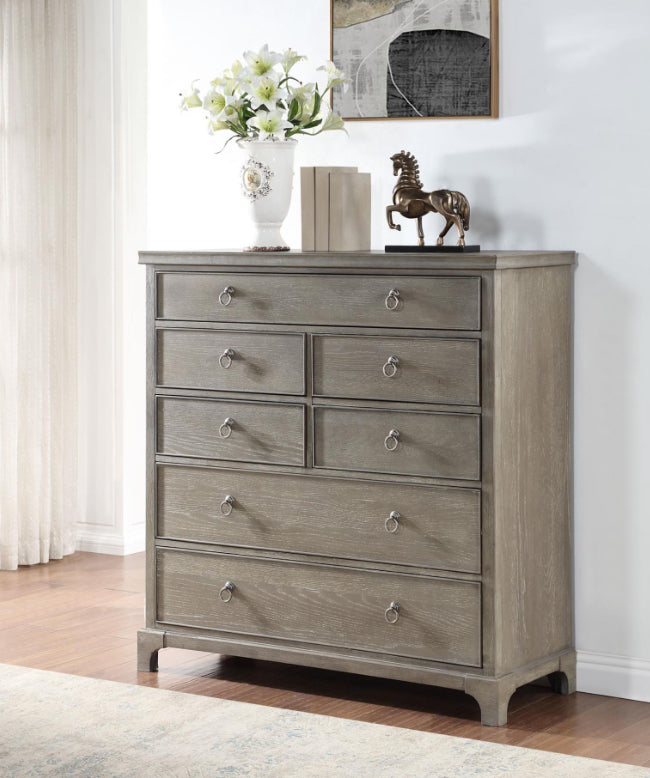 B022 QUEEN BED FRAME - DRESSER - MIRROR - NIGHTSTAND