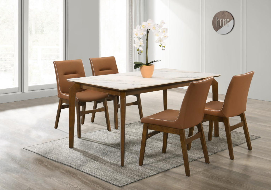 D124-5PC DINING TABLE & 4 SIDE CHAIRS