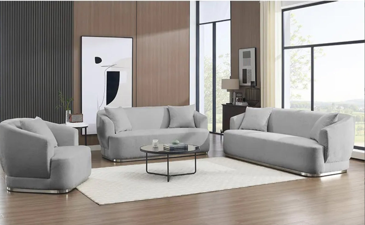 MONACO SOFA & LOVESEAT SET GREY