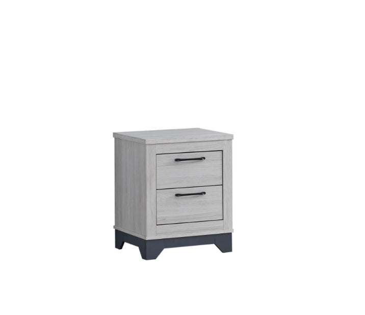 B312 - JOURI LIGHT GREY 4PC (Queen Bed, Dresser, Mirror, Nightstand)