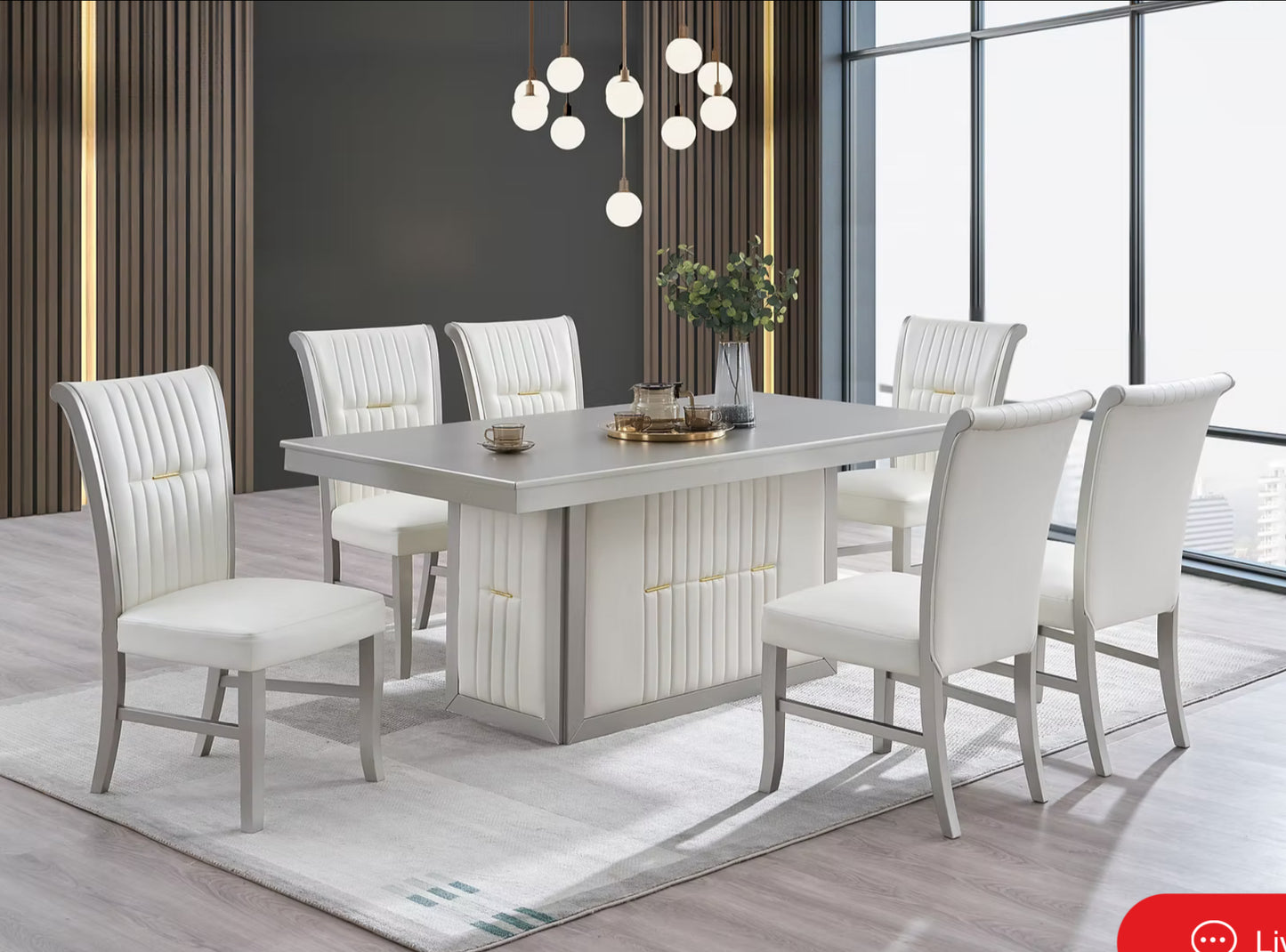 Mozart Dining Set 7 PC Set: DT + 6 DC