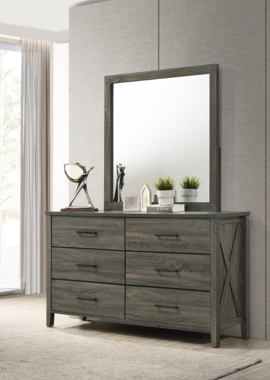 B522-QDM	QUEEN BED-DRESSER-MIRROR- nightstand