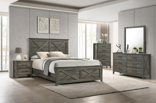 B522-QDM	QUEEN BED-DRESSER-MIRROR- nightstand