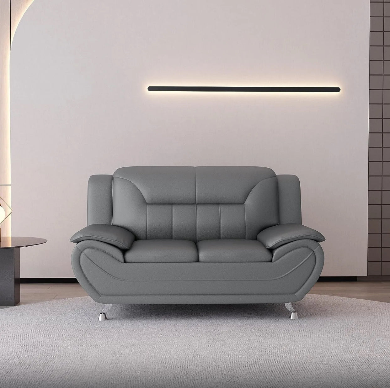 Venecia Sofa Set Grey. (SOFA AND LOVESEAT)