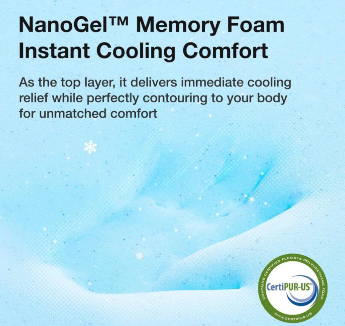 TWIN 6” memory foam mattress NANO GEL Cooling Comfort