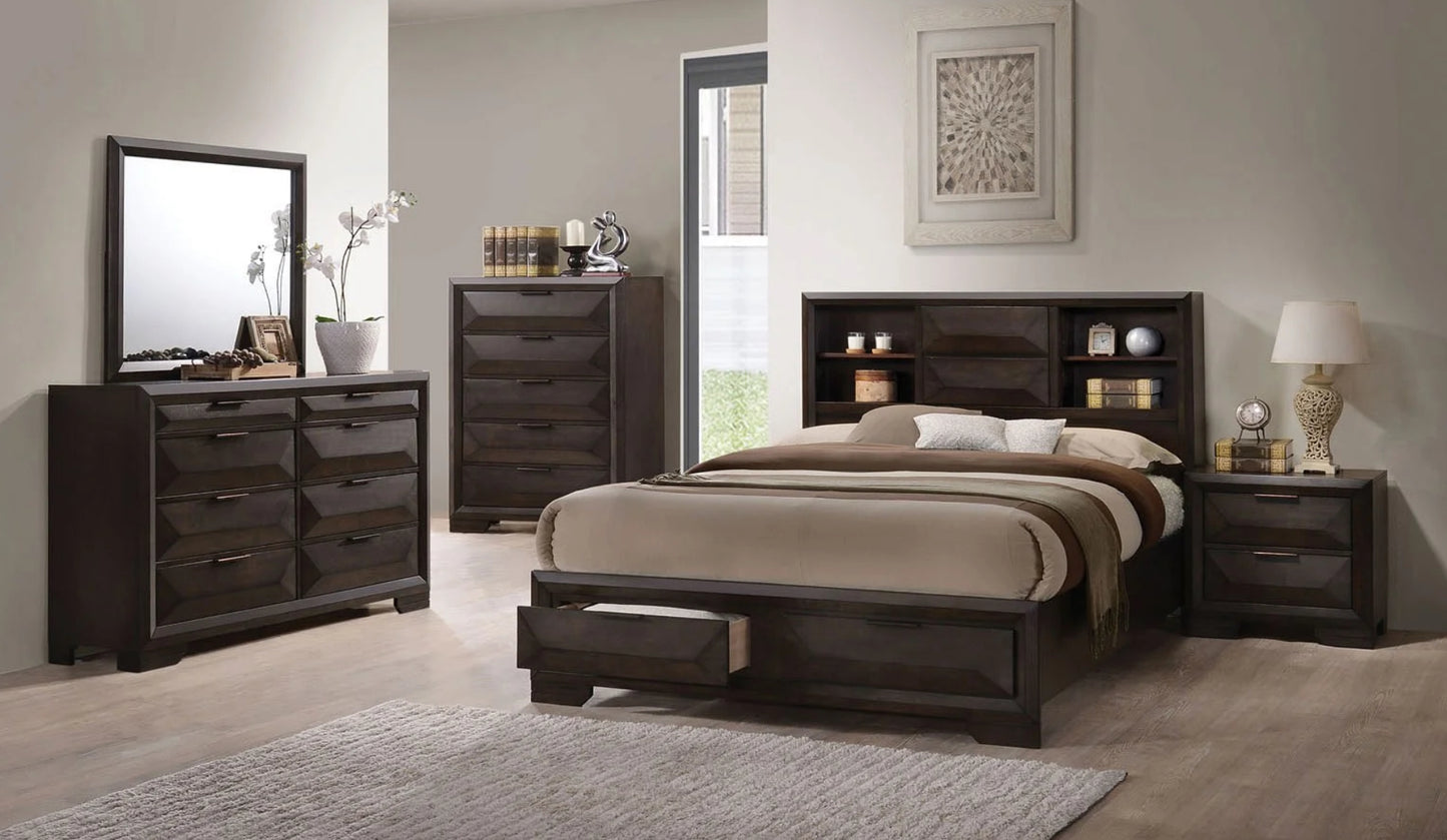 Mabel B175 5 Piece Set Includes: King Bed, Dresser, Mirror, Nightstand, Chest