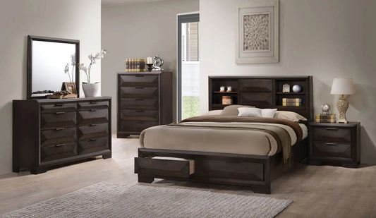 Mabel B175 5 Piece Set Includes: King Bed, Dresser, Mirror, Nightstand, Chest