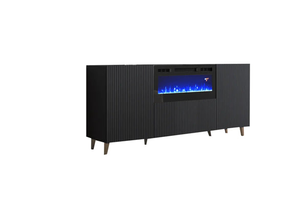 Buffet Sideboard B301-LED 245M Doors White Lacquer UV OR BLACK
