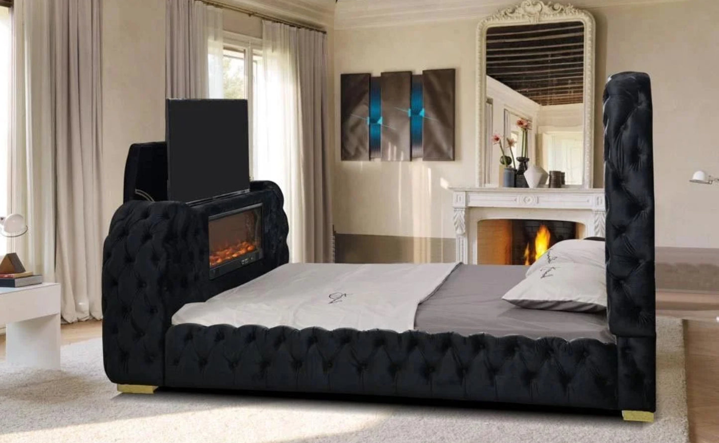 Blaze TV Bed Black TV Bed