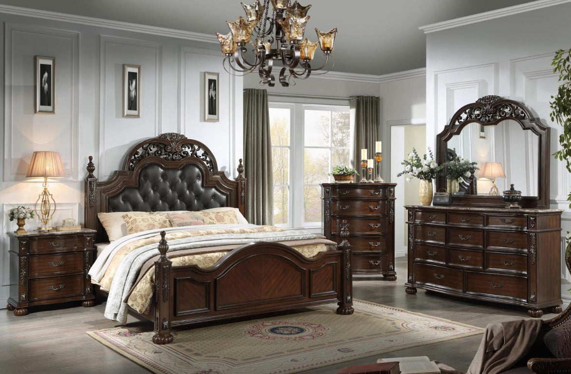 B580 - ATLAS 4 PC (King Bed, Dresser, Mirror, Nightstand)