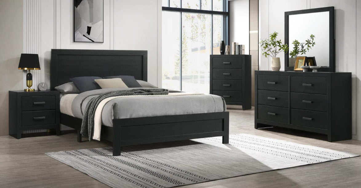 B525 QUEEN BED FRAME - DRESSER - MIRROR - NIGHTSTAND- CHEST